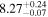 $8.2{7}_{-0.07}^{+0.24}$