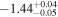 $-1.4{4}_{-0.05}^{+0.04}$