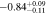 $-0.8{4}_{-0.11}^{+0.09}$