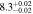 $8.{3}_{-0.02}^{+0.02}$