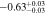 $-0.6{3}_{-0.03}^{+0.03}$