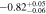 $-0.8{2}_{-0.06}^{+0.05}$