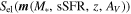${S}_{\mathrm{el}}({\boldsymbol{m}}({M}_{\ast },\mathrm{sSFR},z,{A}_{{V}}))$
