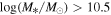 ${\rm{log}}({M}_{* }/{M}_{\odot })\gt 10.5$