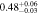 $0.4{8}_{-0.03}^{+0.06}$