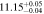 $11.1{5}_{-0.04}^{+0.05}$