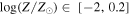 ${\mathrm{log}}(Z/{Z}_{\odot })\in \,[-2,0.2]$
