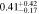 $0.4{1}_{-0.17}^{+0.42}$