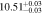 $10.5{1}_{-0.03}^{+0.03}$