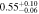 $0.5{5}_{-0.06}^{+0.10}$