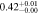 $0.4{2}_{-0.00}^{+0.01}$