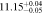 $11.1{5}_{-0.05}^{+0.04}$