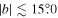 $| b| \lesssim 15\mathop{.}\limits^{^\circ }0$