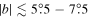 $| b| \lesssim 5\mathop{.}\limits^{^\circ }5-7\mathop{.}\limits^{^\circ }5$
