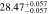 $28.4{7}_{-0.057}^{+0.057}$