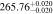 $265.7{6}_{-0.020}^{+0.020}$