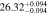 $26.3{2}_{-0.094}^{+0.094}$