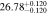 $26.7{8}_{-0.120}^{+0.120}$