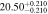 $20.5{0}_{-0.210}^{+0.210}$