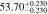 $53.7{0}_{-0.230}^{+0.230}$