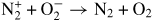 ${\rm N}_2^+ + {\rm O}_2^- \rightarrow{\rm N}_2 + {\rm O}_2$