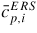 $\bar{{c}}_{p,i}^{ERS}$