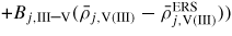 $+B_{j,{\rm III\mbox{--}V}} (\bar{\rho}_{j,{\rm V(III})} -\bar{\rho}_{j,{\rm V(III})}^{\rm ERS}))$