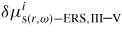 $\delta \mu_{{\rm s}(r,\omega ){\rm -ERS,III\mbox{--}V}}^{i}$