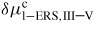 $\delta \mu_{{\rm l-ERS,III\mbox{--}V}}^{{\rm c}}$