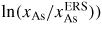 $\ln ({x_{{\rm As}}}/{x_{{\rm As}}^{{\rm ERS}}}))$
