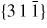 $\{3\,1\,\bar{{1}}\}$