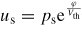 $u_{\rm s}=p_{\rm s}\rme^{\frac{\varphi}{V_{\rm th}}}$