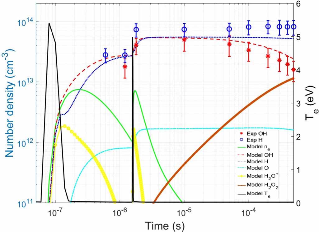 Pulseoh Spatially and temporally resolved H and OH densities in a nanosecond ...