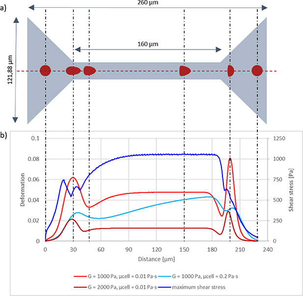 Simulation of cell deformation inside a microfluidic channel to ...