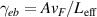 $\gamma_{eb} = A v_F / L_\textrm{eff} $