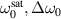 $\omega_{0}^\textrm{sat},\Delta\omega_0$