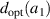$d_\textrm{opt}(a_1)$