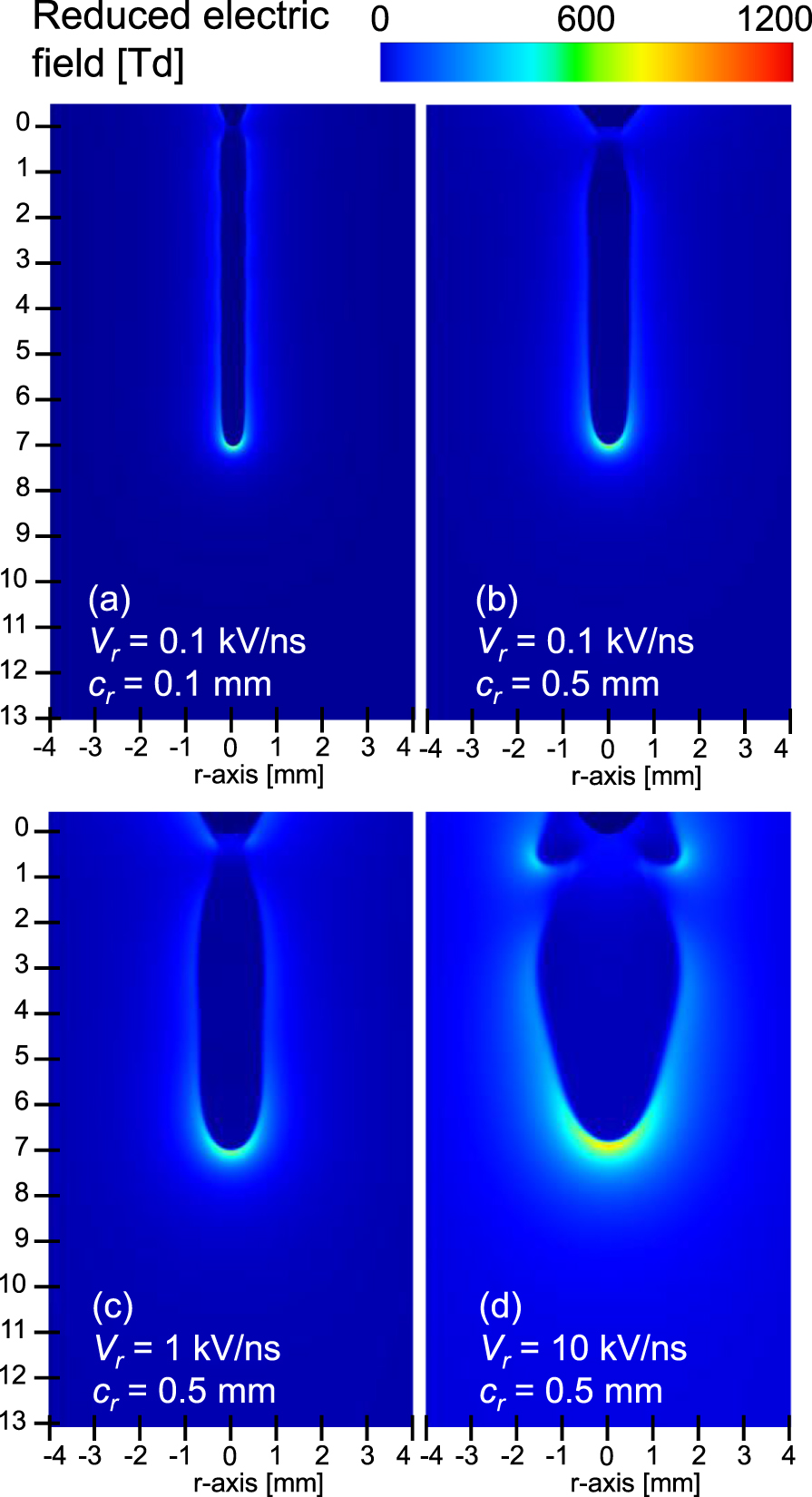 Streamer propagation in atmosphericpressure air effect of the pulse voltage rise rate from 0.1