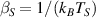 $\beta_S = 1/(k_BT_S)$