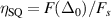 $\eta_{\mathrm{SQ}} = F(\Delta_0)/F_s$