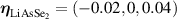 $\boldsymbol{\eta}_{\mathrm{LiAsSe_2}} = (-0.02,0,0.04)$