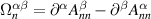 ${\Omega}_{n}^{\alpha\beta} = \partial^\alpha {A}_{nn}^{\beta}-\partial^\beta {A}_{nn}^{\alpha}$