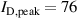 $I_\textrm{D,peak} = 76$