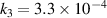 $k_3 = 3.3 \times 10^{-4}$