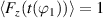 $\langle F_z(t(\varphi_1))\rangle = 1$