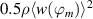 $0.5\rho \langle w(\varphi_m) \rangle^2$