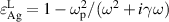 $\varepsilon _{{\text{Ag}}}^{\text{L}} = 1 - \omega _{\text{p}}^2/({\omega ^2} + i\gamma \omega )$