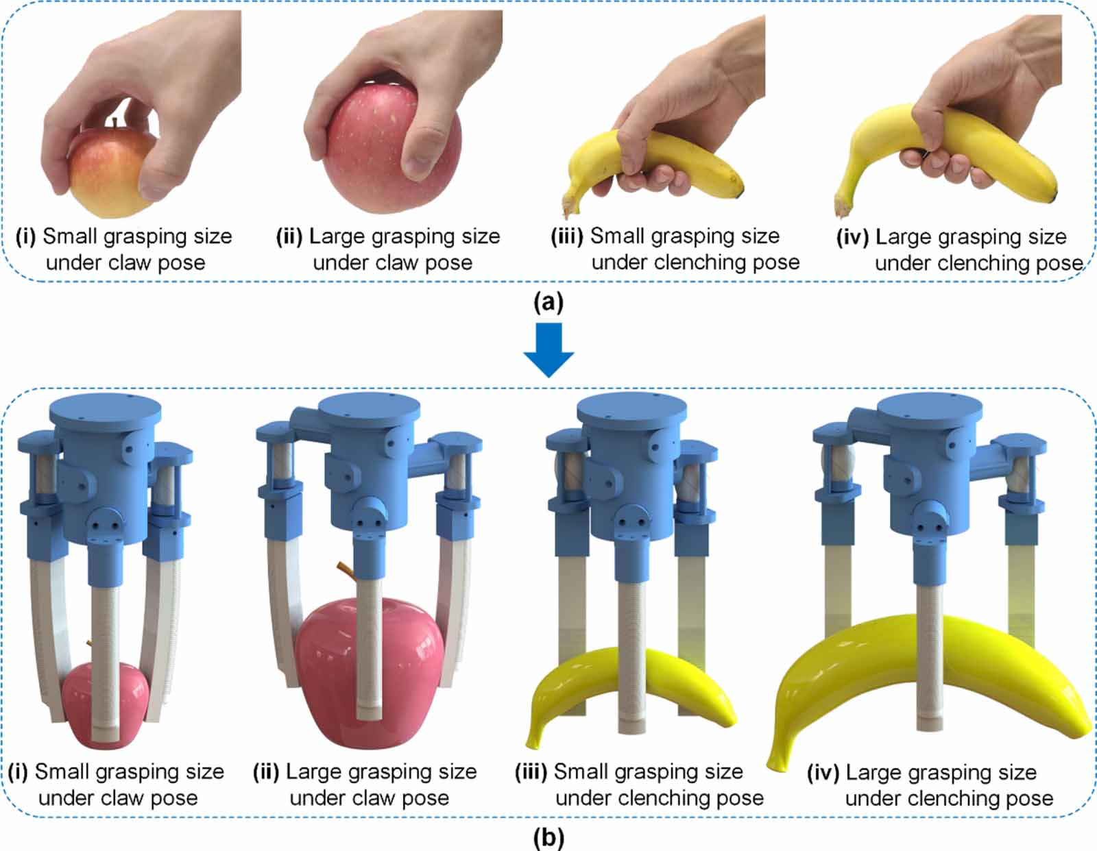 Reconfigurable bionic soft pneumatic gripper for fruit handling based ...