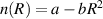$n(R) = a-bR^2$