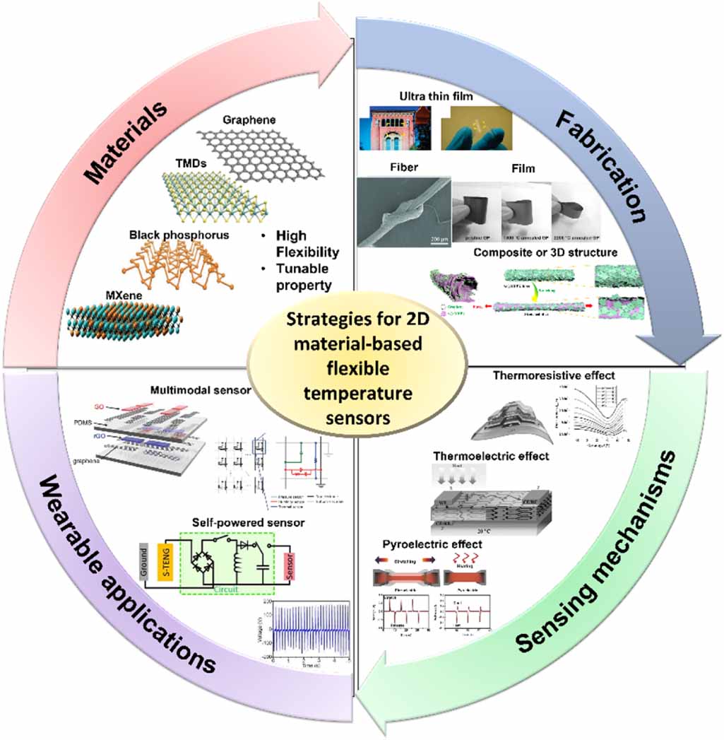 Flexible temperature sensors based on two-dimensional